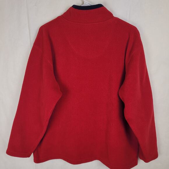 Vintage Warner Brothers Looney Tunes red embroidered quarter zip fleece Large - Picture 2 of 8